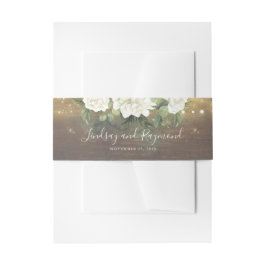 Rustikale Hochzeit mit weißer Blume Einladungsbanderole