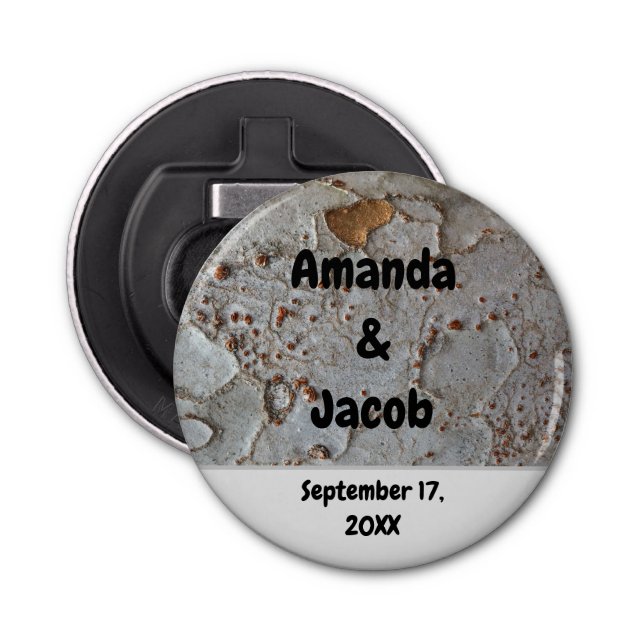 Rustikale Hochzeit Natur Foto Abstrakt Einzigartig Flaschenöffner (Vorderseite)