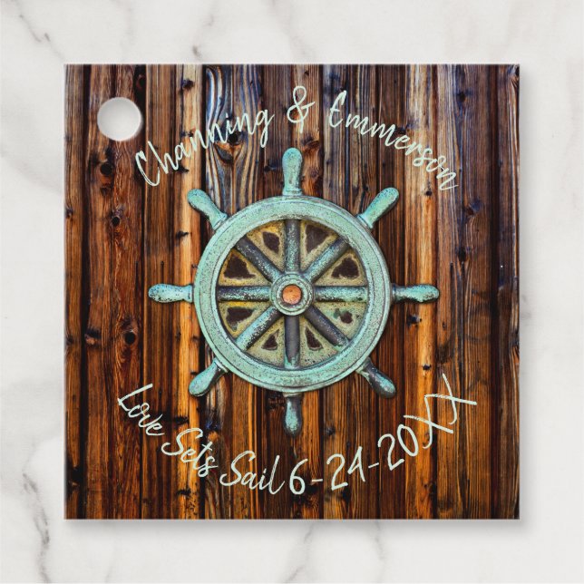 Rustikale Hochzeit oder Verlobung Geschenkanhänger (Vorderseite)