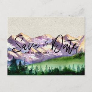 Rustikale Hochzeit   Save the Date Postkarte