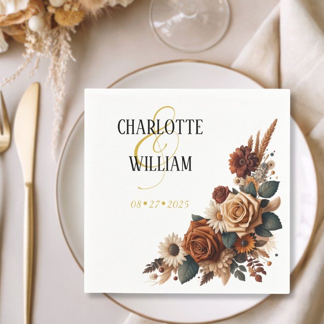 Rustikale Hochzeit Serviette (Rustic Floral Wedding Napkins)