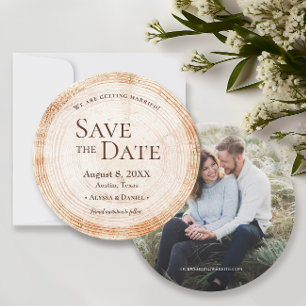 Rustikale Hochzeit Speichern Sie das Datum Foto Ho Einladung