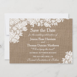 Rustikale Hochzeit und Vintage Hochzeit retten das Save The Date