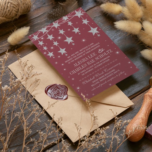 Rustikale Hochzeit unter den Sternen Einladung (Von Creator hochgeladen)