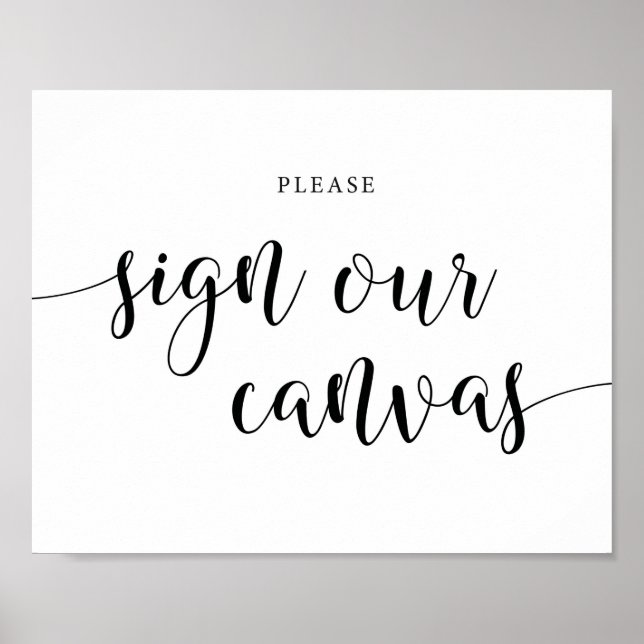 Rustikale Hochzeit Unterschreiben unsere Leinwand Poster (Vorne)