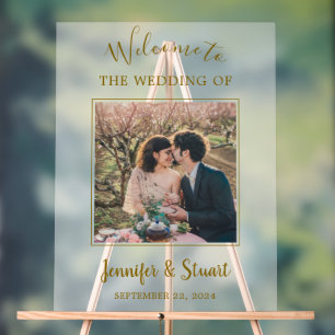 Rustikale Hochzeit von Braut und Bräutigam Foto Acrylschild