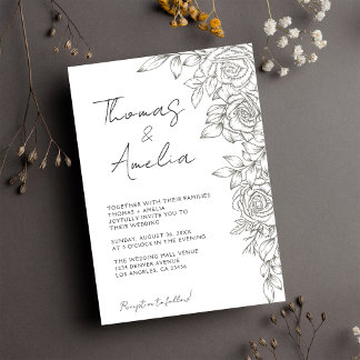 Rustikale Hochzeit von Elfenbein Magnolia Einladung