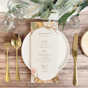 Rustikale Hochzeit von Erdbeben Menükarte