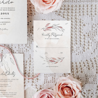 Rustikale Hochzeit von Erdbeben RSVP Karte