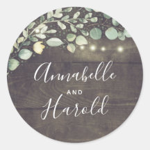 Rustikale Hochzeit von Grünpflanzen