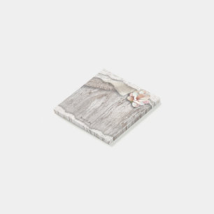 Rustikale Hochzeit von Holz Burlap Lace Floral Cou Post-it Klebezettel