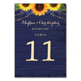 Rustikale Hochzeit von Navy-Holz-Streichelleuchten Tischnummer