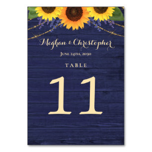 Rustikale Hochzeit von Navy-Holz-Streichelleuchten Tischnummer