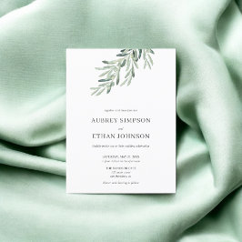 Rustikale Hochzeit von Olivenhainen Einladungspostkarte