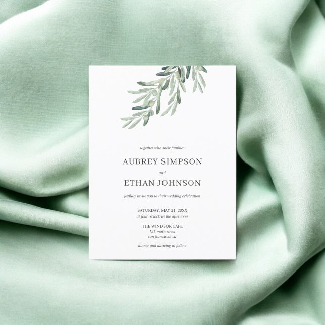 Rustikale Hochzeit von Olivenhainen Einladungspostkarte (Von Creator hochgeladen)