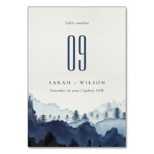 Rustikale Hochzeit von Pinienwäldern Tischnummer