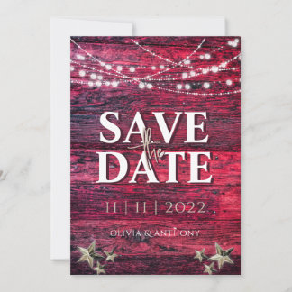 Rustikale Hochzeit von Rotholz Save The Date