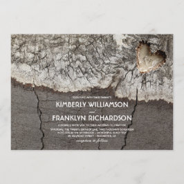 Rustikale Hochzeit von Schnitzbaum Einladung