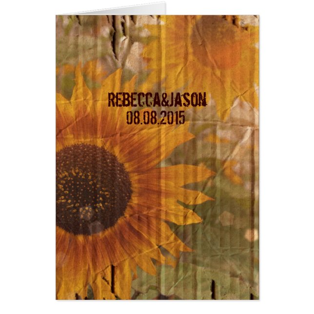 rustikale Hochzeit von Sonnenblumen (Vorne)