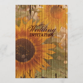 rustikale Hochzeit von Sonnenblumen Einladung