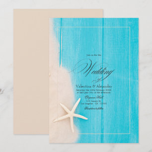 Rustikale Hochzeit von Starfish und Ocean Vibes Be Einladung