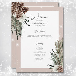 Rustikale Hochzeit von Tan Pine Winter Sparkle Programm