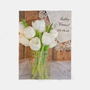 Rustikale Hochzeit von Weißer Tulips Fleecedecke