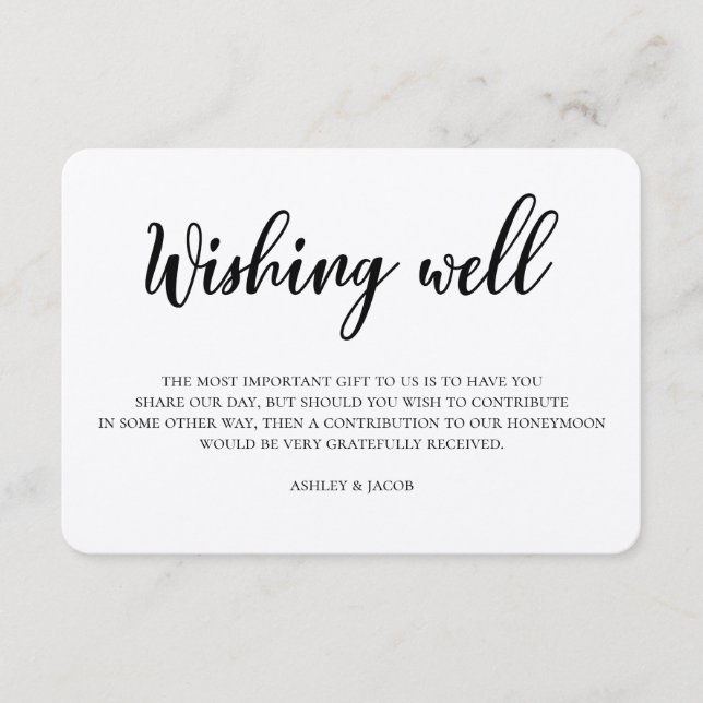 Rustikale Hochzeit wünscht sich gut. Moderne Kraft Begleitkarte (Vorderseite)