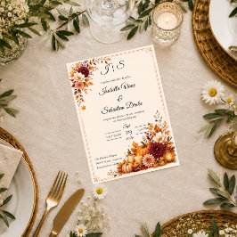 Rustikale Hochzeit zur Erntezeit Einladung