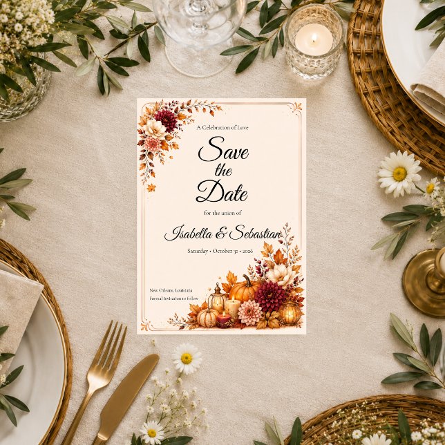 Rustikale Hochzeit zur Erntezeit Save The Date (Von Creator hochgeladen)