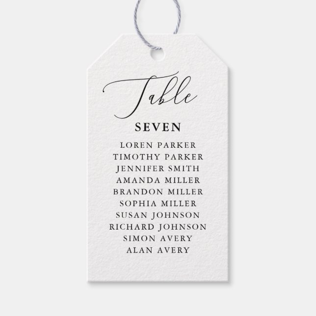 Rustikale Hochzeiten Tischnummern Gastgeschenke Ho Geschenkanhänger (Vorderseite)