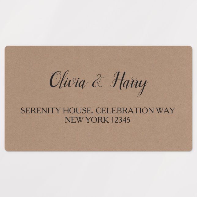 Rustikale Hochzeiten wasserdichte Rücksendeadresse Etiketten (Design 1)
