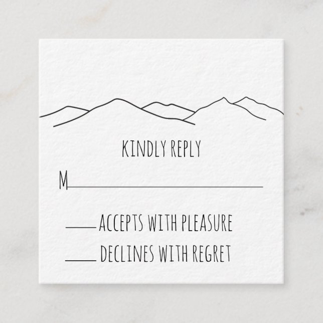 Rustikale Hochzeitkarte Begleitkarte (Vorderseite)