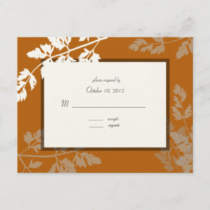Rustikale Hochzeitkarte RSVP Karte