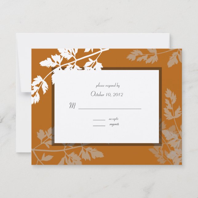 Rustikale Hochzeitkarte RSVP Karte (Vorderseite)