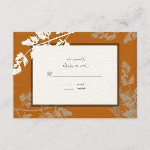 Rustikale Hochzeitkarte RSVP Karte