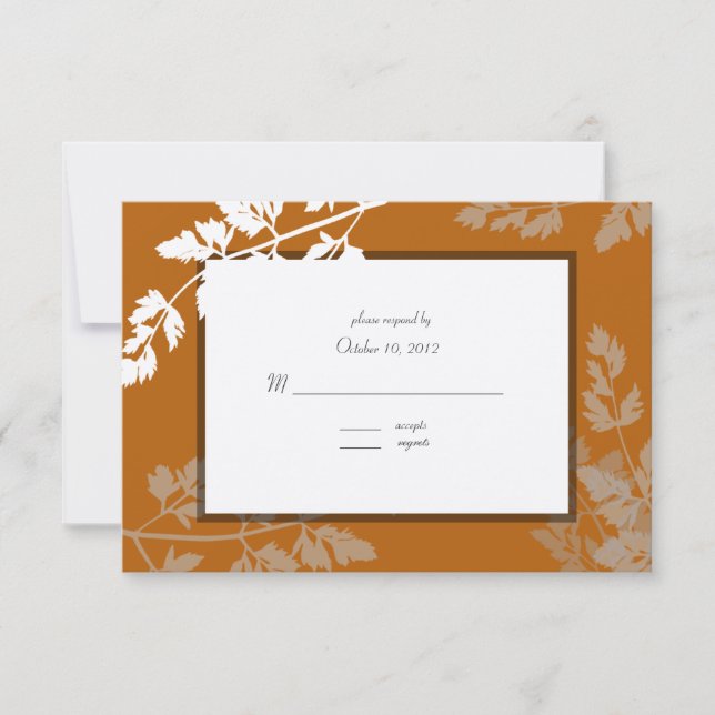 Rustikale Hochzeitkarte RSVP Karte (Vorderseite)