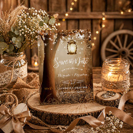 Rustikale Hochzeitkarte Save the Date