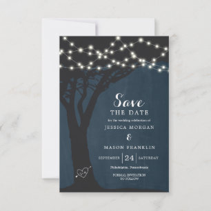 Rustikale Hochzeitkarte Save the Date Einladung