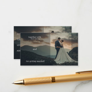 Rustikale Hochzeits-Einladung - Heiraten Begleitkarte