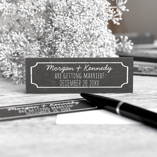 Rustikale Hochzeits-Mini-Save-the-Date-Karten 50er (Pack of 100 mini chalkboard style save the date cards. Just add your names and wedding date)