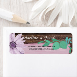 Rustikale Hochzeitsadresse aus Holz