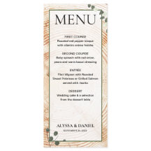 Rustikale Hochzeitsbäume mit Eukalyptus