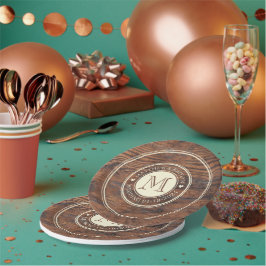 Rustikale Hochzeitscreme Pappteller