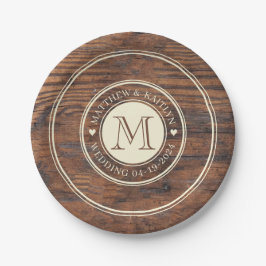 Rustikale Hochzeitscreme Pappteller