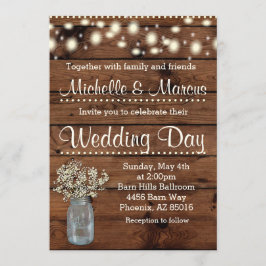 Rustikale Hochzeitseinladung, Einladung zur Hochze