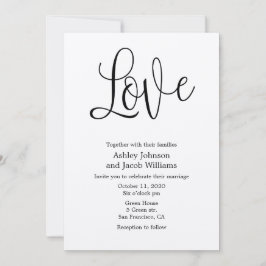 Rustikale Hochzeitseinladung Liebe. Kraft lädt ein Einladung