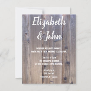 Rustikale Hochzeitseinladungen Einladung