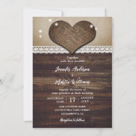 Rustikale Hochzeitseinladungen Einladung