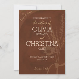 Rustikale Hochzeitseinladungen für immer, braun Einladung